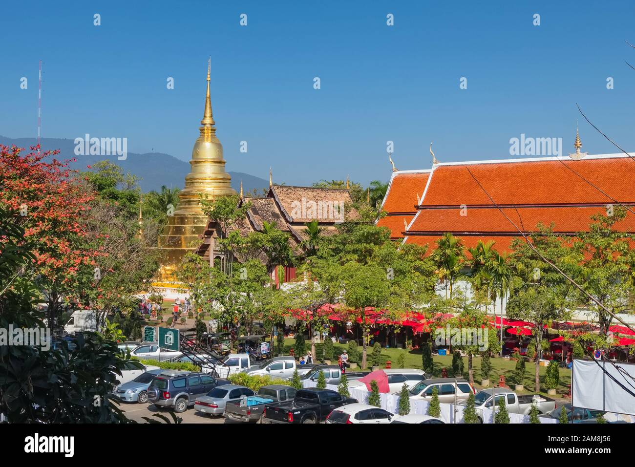 Wat Phra Singh Tempel in Chiang Mai, Thailand Stockfoto