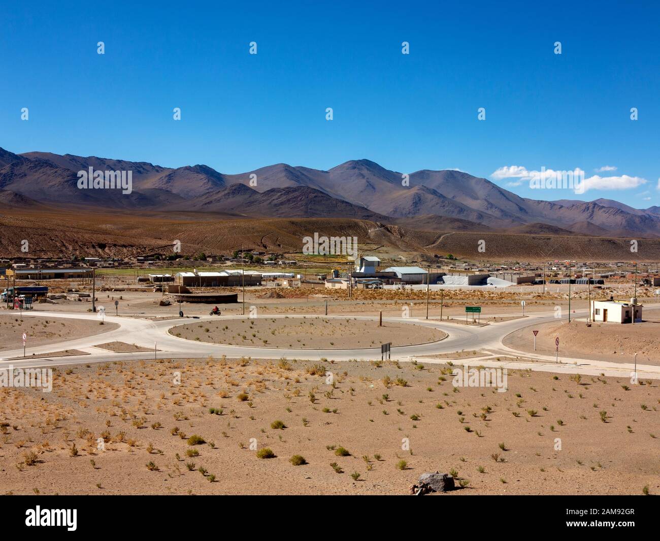 Die Kleinstadt San Antonio de Los Cobres, Argentinien Stockfoto