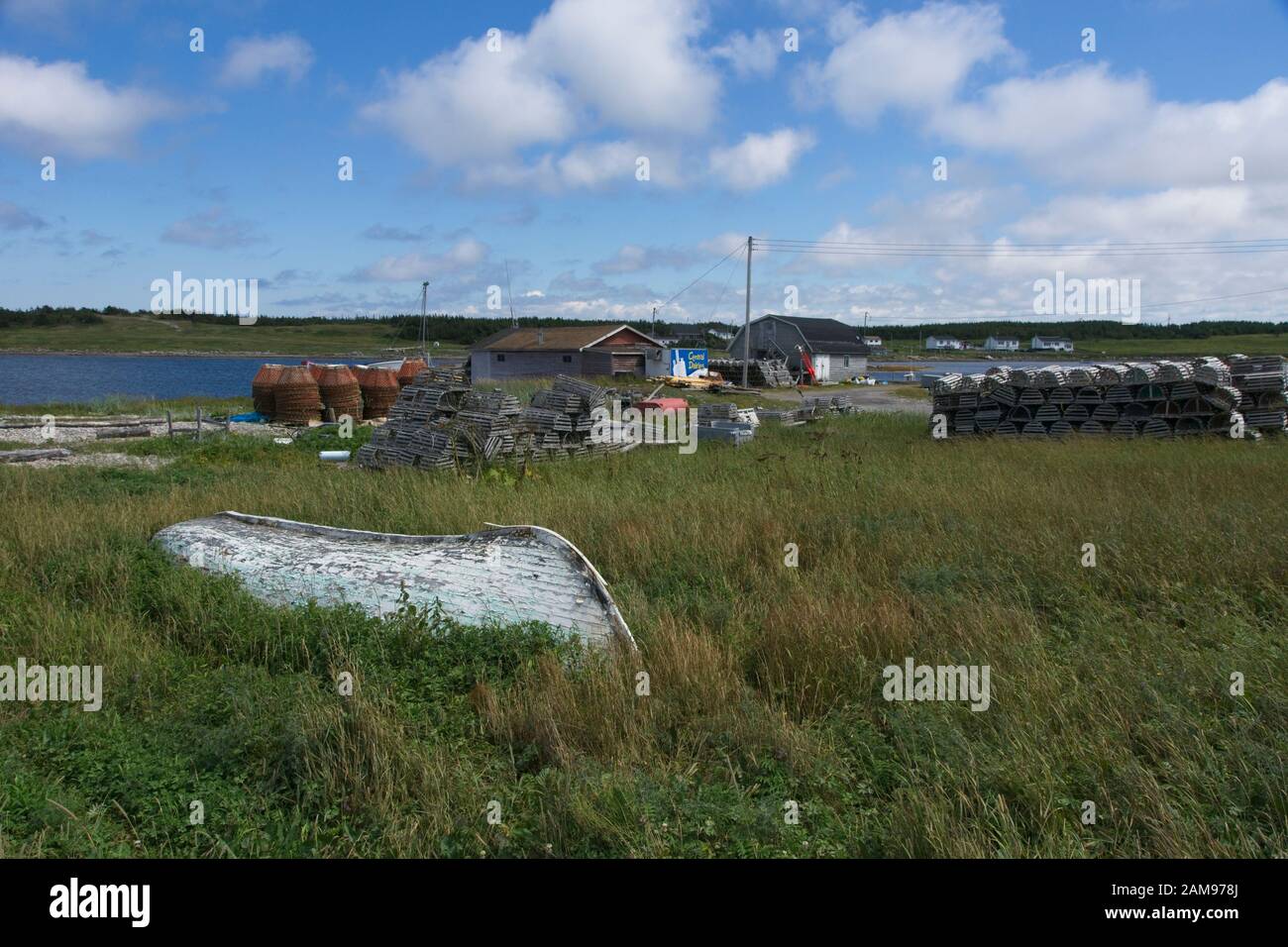 Port au Choix Kanada - 9. August 2012: Port au Choix Harbour in Neufundland Kanada Stockfoto