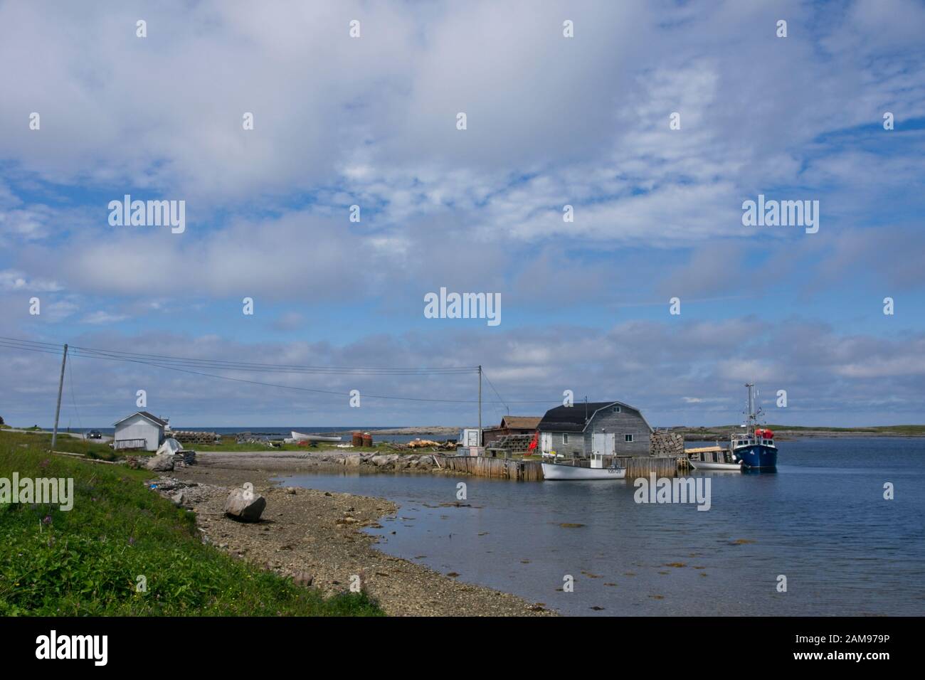 Port au Choix Kanada - 9. August 2012: Port au Choix Harbour in Neufundland Kanada Stockfoto