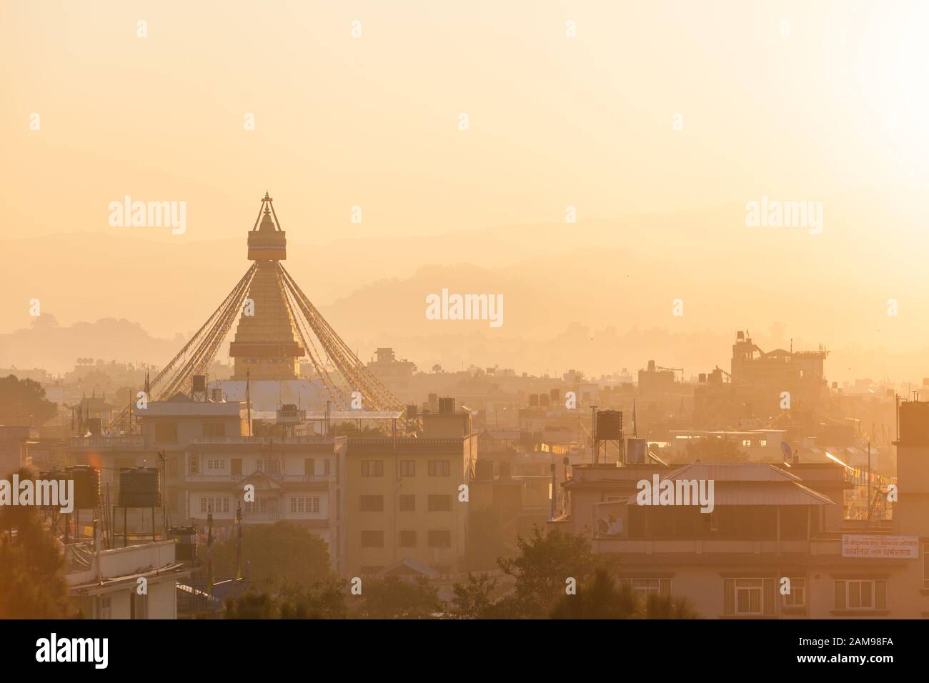 Bodnath Stupa in Kathmandu, Nepal Stockfoto