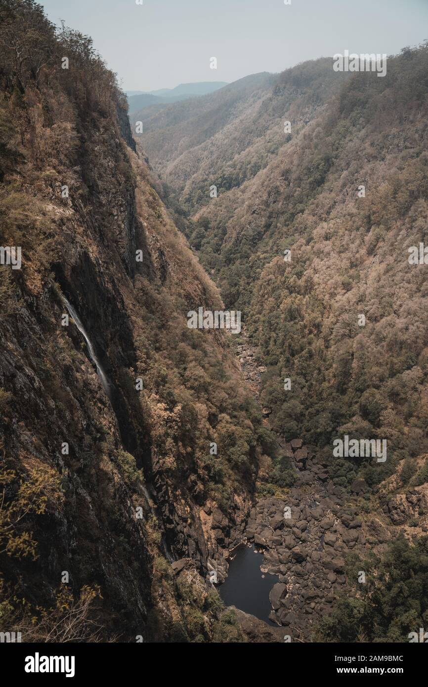 Der Blick in das Tal bei Ellenborough fällt Lookout, New South Wales. Stockfoto