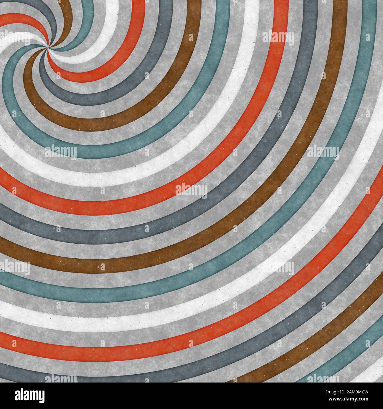 Abstrakter, spiraliger Hintergrund im Vintage-Look Stockfoto