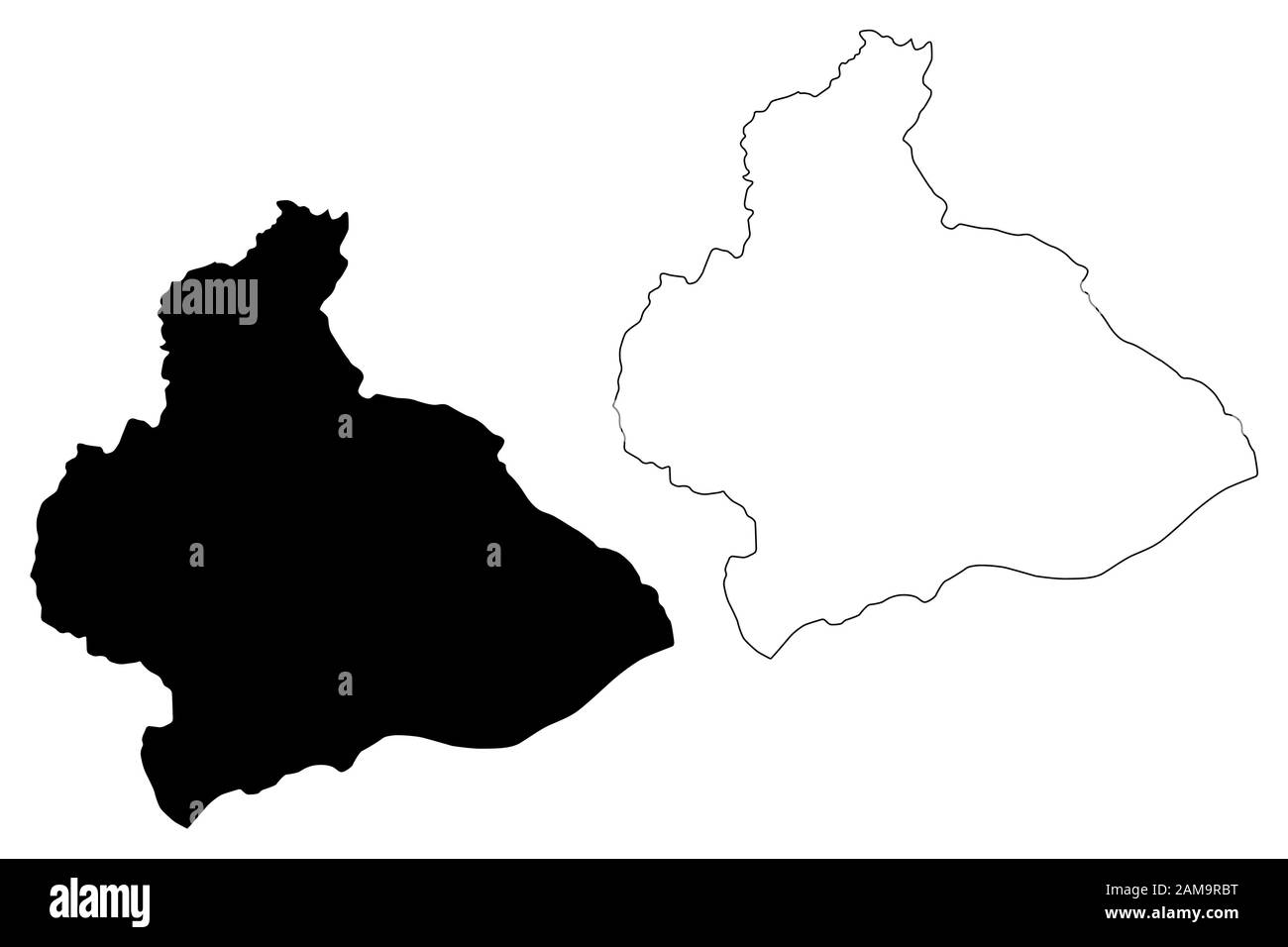 Gemeinde Manufahi (Gemeinden Osttimors, Demokratische Republik Timor-Leste, Insel) Karte Vektor Illustration, Skizze Manufahi Karte Stock Vektor