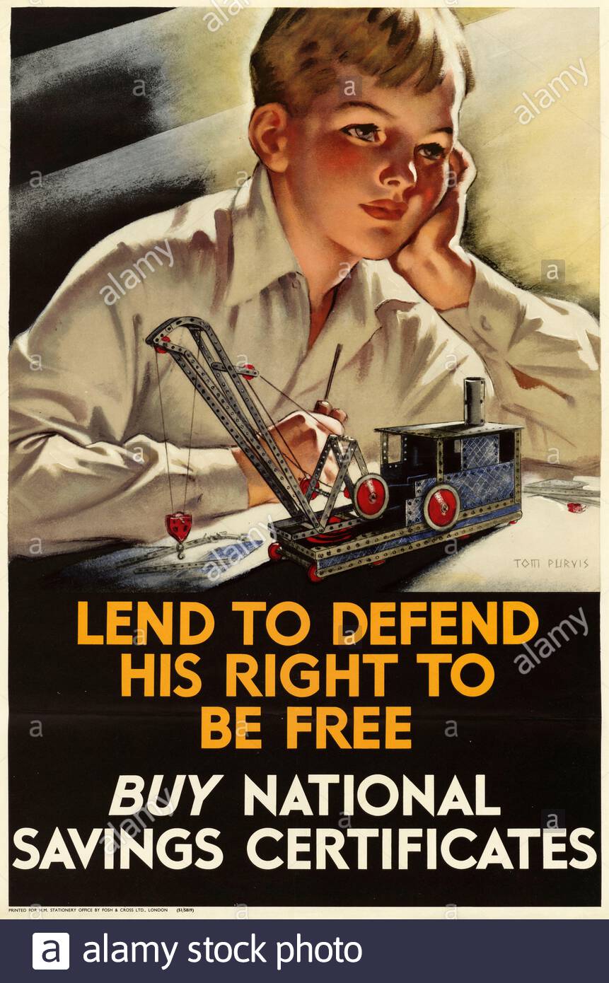 Britische Weltkrieg 2 Information der Öffentlichkeit Propaganda Poster Stockfoto