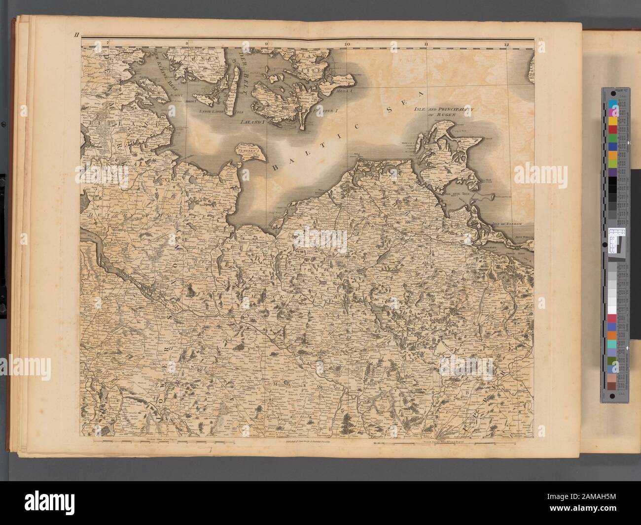 Platte II - EINE allgemeine Karte des Imperiums Deutschland, Holland, Niederlande, Schweiz, Graubünden, Italien, Sizilien, Korsika und Sardinien Veröffentlicht am 4. Juni 1800 von J. Stockdale, Piccadilly.; Platte II: Eine allgemeine Karte des Imperiums Deutschland, Holland, Niederlande, Schweiz, Graubünden, Italien, Sizilien, Korsika und Sardinien Stockfoto