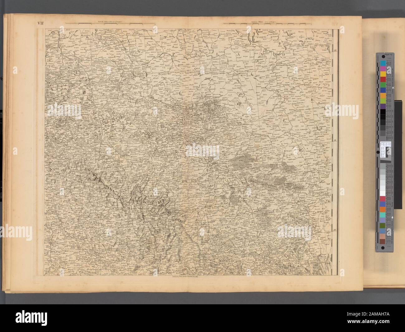 Platte VII - EINE allgemeine Karte des Imperiums von Deutschland, Holland, den Niederlanden, der Schweiz, Graubünden, Italien, Sizilien, Korsika und Sardinien Veröffentlicht am 4. Juni 1800 von J. Stockdale, Piccadilly.; Platte VII: Eine allgemeine Karte des Imperiums von Deutschland, Holland, den Niederlanden, der Schweiz, den Graubünden, Italien, Sizilien, Korsika und Sardinien Stockfoto