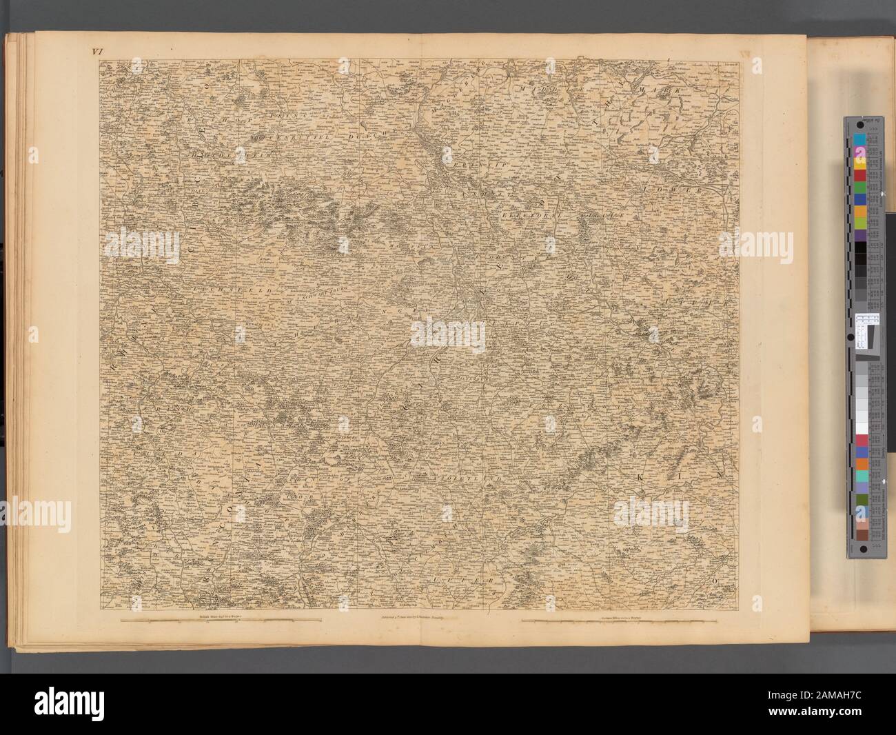 Platte VI - EINE allgemeine Karte des Imperiums Deutschland, Holland, Niederlande, Schweiz, Graubünden, Italien, Sizilien, Korsika und Sardinien Veröffentlicht am 4. Juni 1800 von J. Stockdale, Piccadilly.; Platte VI: Eine allgemeine Karte des Imperiums Deutschland, Holland, Niederlande, Schweiz, Graubünden, Italien, Sizilien, Korsika und Sardinien Stockfoto