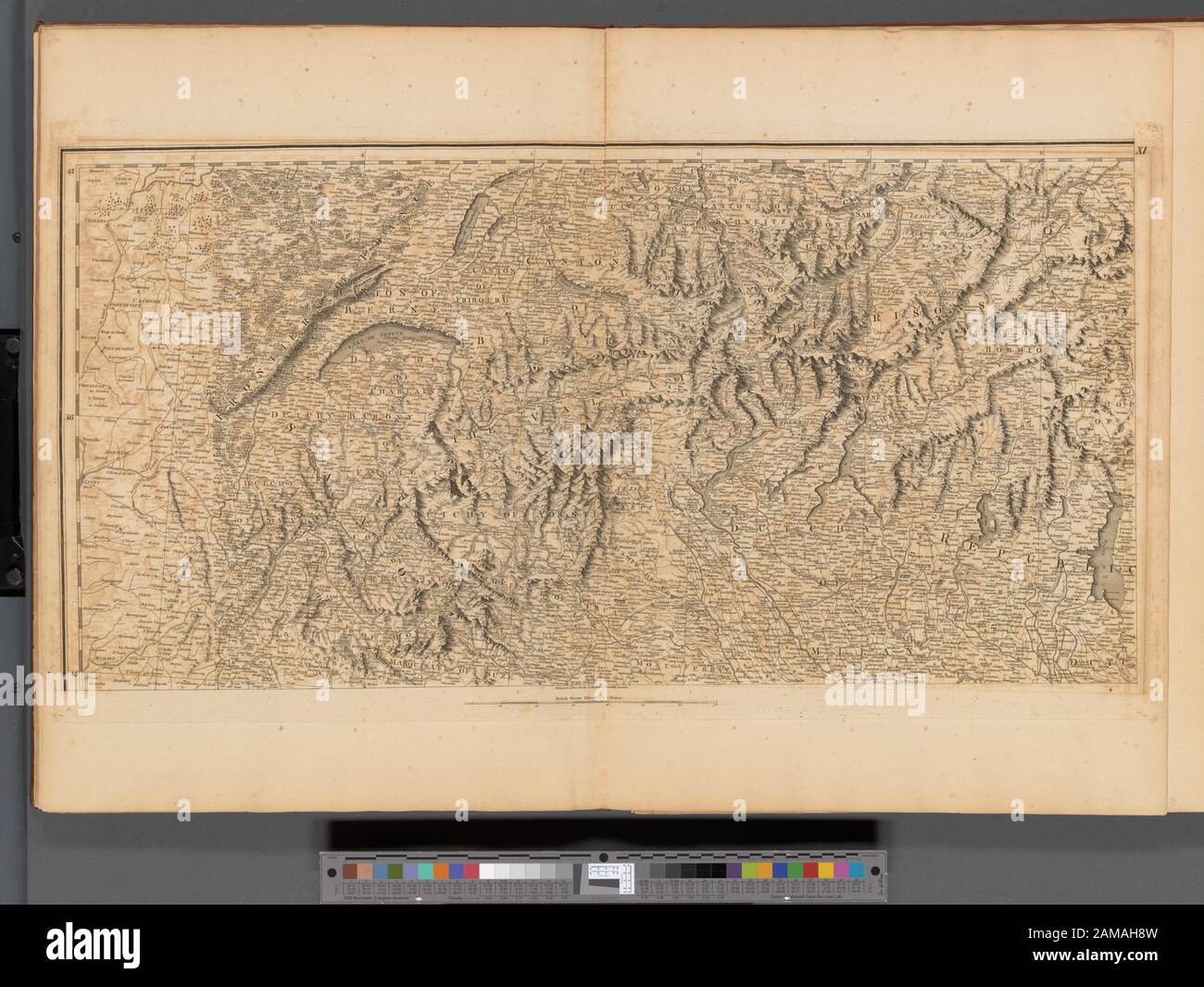 Platte XI - EINE allgemeine Karte des Imperiums von Deutschland, Holland, den Niederlanden, der Schweiz, Graubünden, Italien, Sizilien, Korsika und Sardinien Veröffentlicht am 4. Juni 1800 von J. Stockdale, Piccadilly, London.; Platte XI: Eine allgemeine Karte des Imperiums von Deutschland, Holland, den Niederlanden, der Schweiz, Graubünden, Italien, Sizilien, Korsika und Sardinien Stockfoto