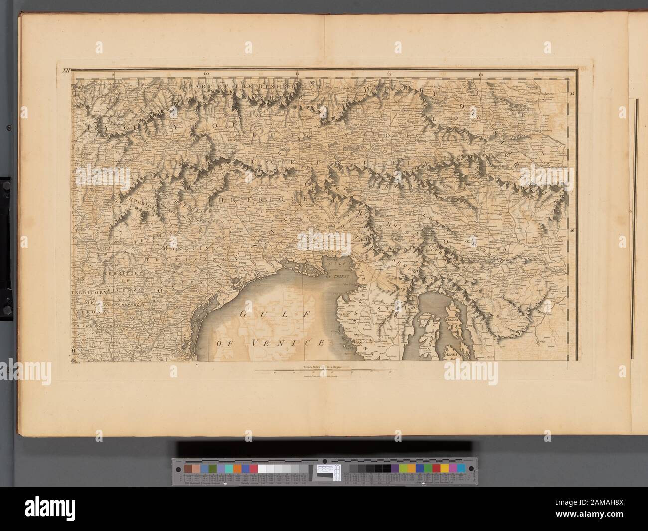 Platte 12 - EINE allgemeine Karte des Imperiums von Deutschland, Holland, den Niederlanden, der Schweiz, Graubünden, Italien, Sizilien, Korsika und Sardinien Veröffentlicht am 4. Juni 1800 von J. Stockdale, Piccadilly.; Platte 12: Eine allgemeine Karte des Imperiums von Deutschland, Holland, den Niederlanden, der Schweiz, Graubünden, Italien, Sizilien, Korsika und Sardinien Stockfoto