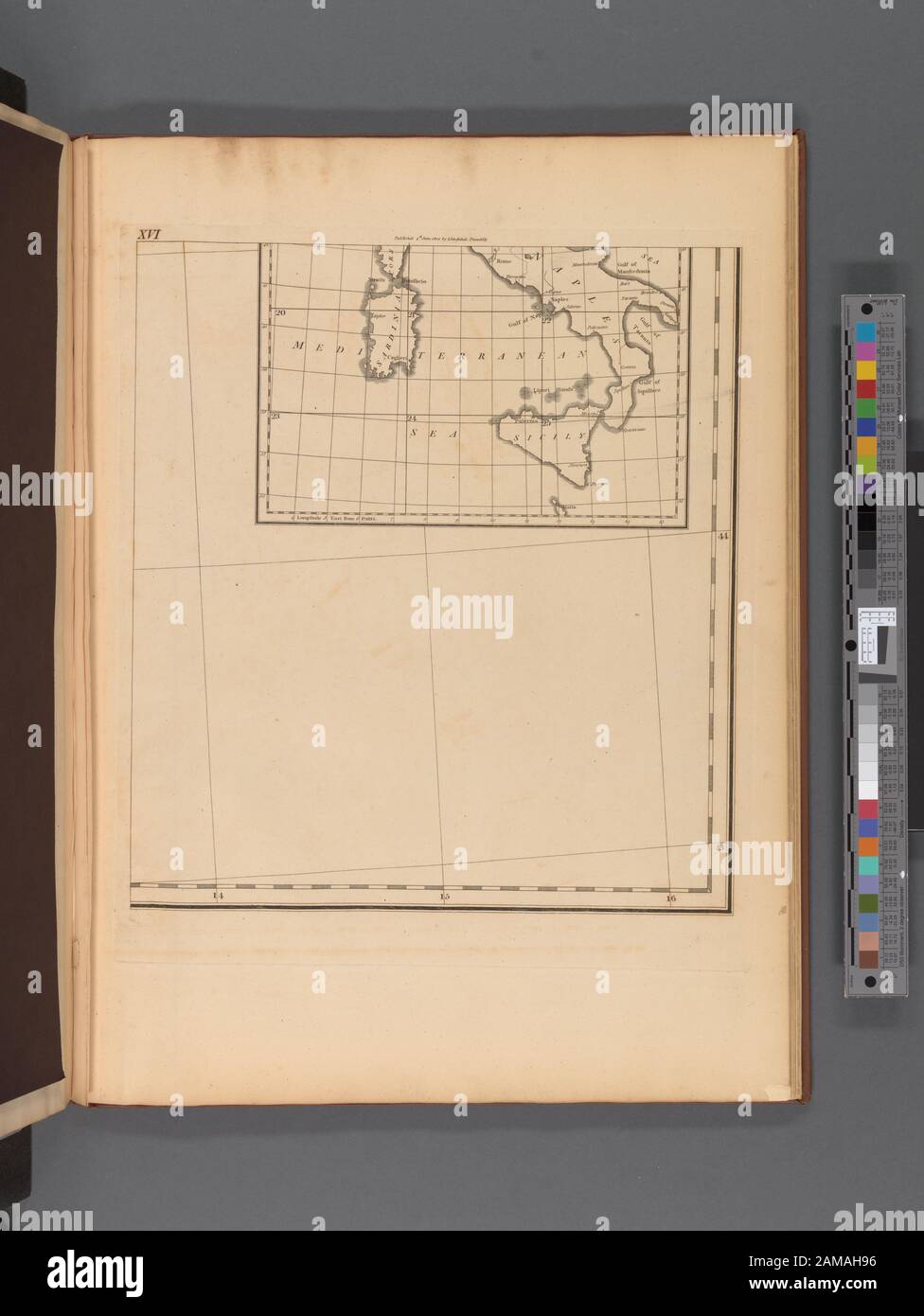 Platte XVI - EINE allgemeine Karte des Imperiums Deutschland, Holland, Niederlande, Schweiz, Graubünden, Italien, Sizilien, Korsika und Sardinien Veröffentlicht am 4. Juni 1800 von J. Stockdale, Piccadilly.; Platte XVI: Eine allgemeine Karte des Imperiums Deutschland, Holland, Niederlande, Schweiz, Graubünden, Italien, Sizilien, Korsika und Sardinien Stockfoto