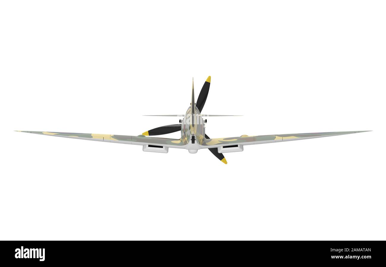 3D-Rendering eines 2-Weltfliegers isoliert auf weißem Hintergrund Stockfoto