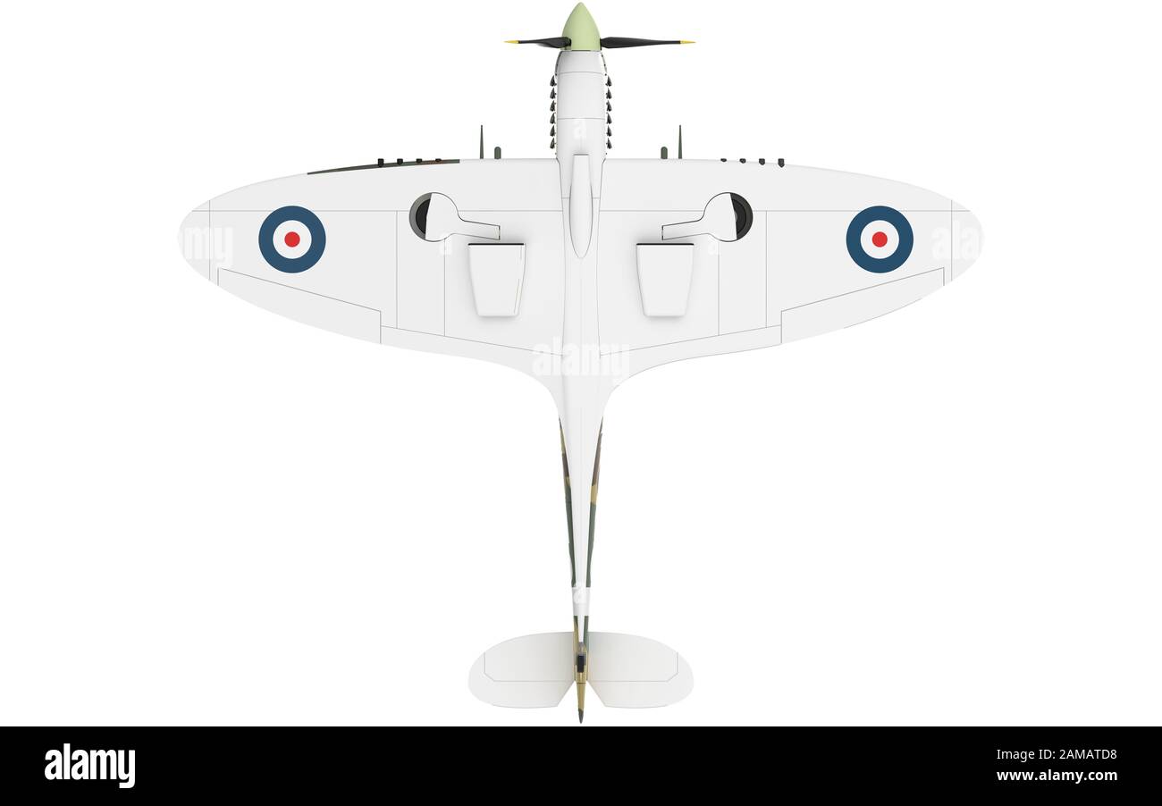 3D-Rendering eines 2-Weltfliegers isoliert auf weißem Hintergrund Stockfoto