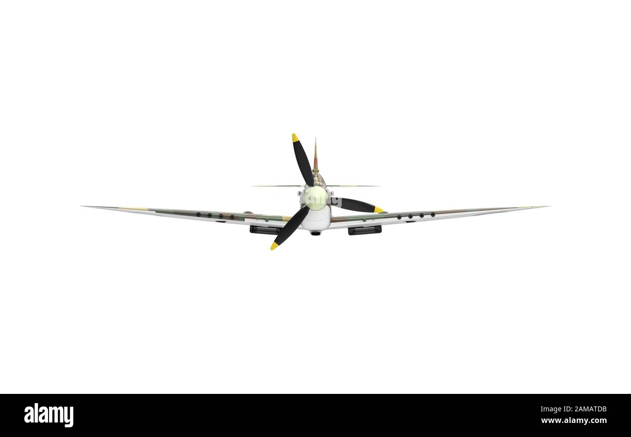 3D-Rendering eines 2-Weltfliegers isoliert auf weißem Hintergrund Stockfoto