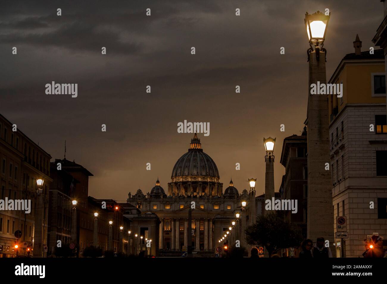 Vatikanleuchten Stockfoto