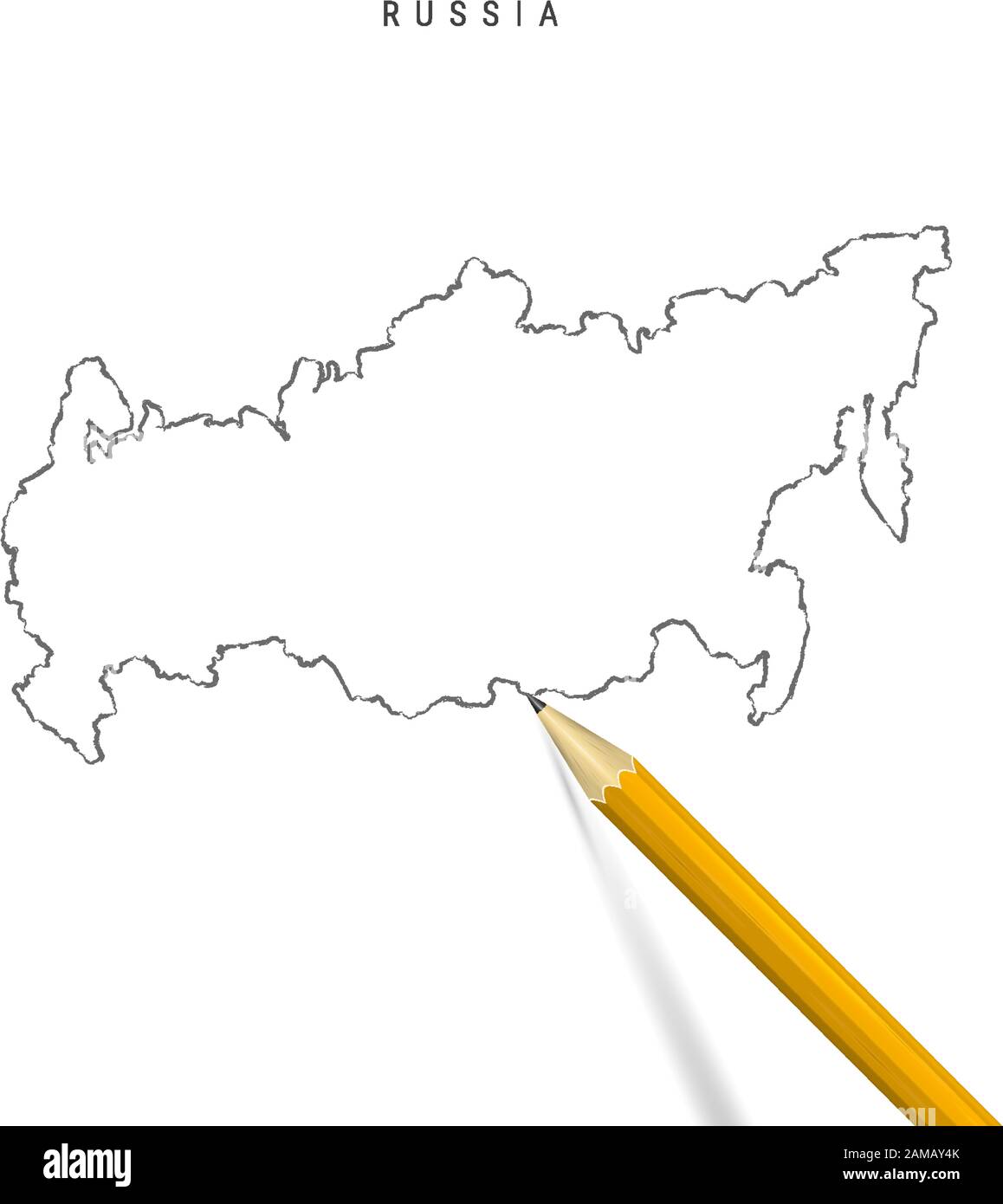 Russland Karte Umriss Stockfotos Russland Karte Umriss Bilder