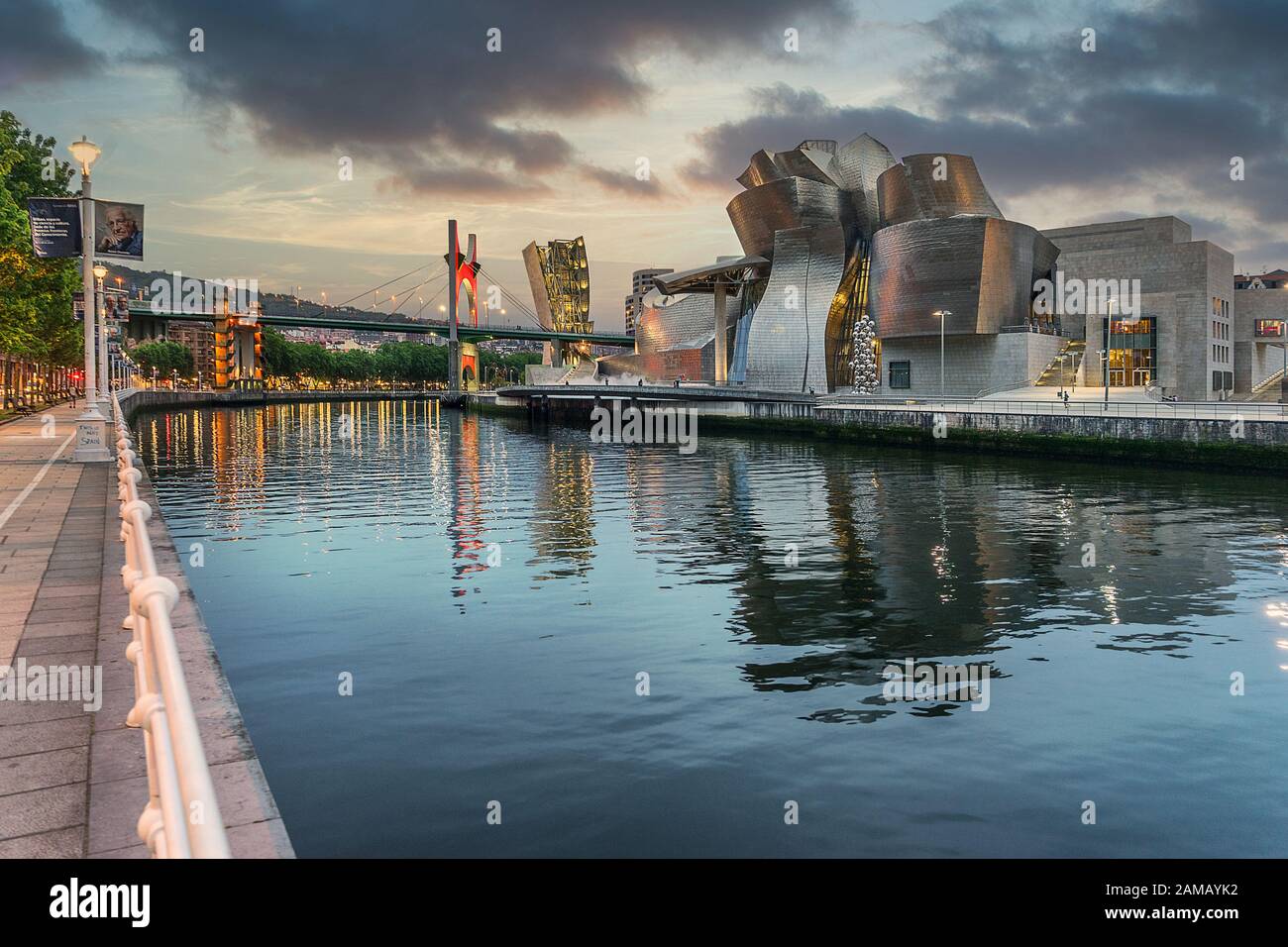Guggenheimmuseum in Bilbao Stockfoto
