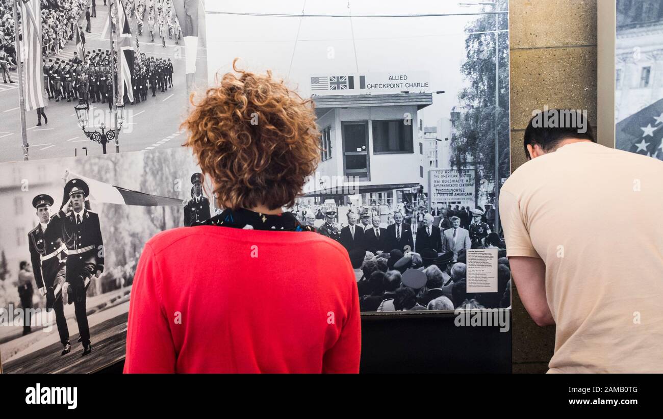 Geschichtsmuseum Traenplast, historische Fotografien Stockfoto