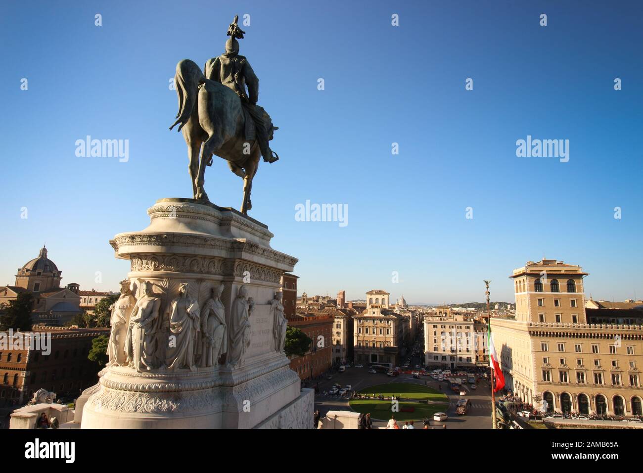 Vaterlandsaltar (Altare della Patria), bekannt als "Nationaldenkmal für Victor Emmanuel II." oder Il Vittoriano in Rom, Italien Stockfoto