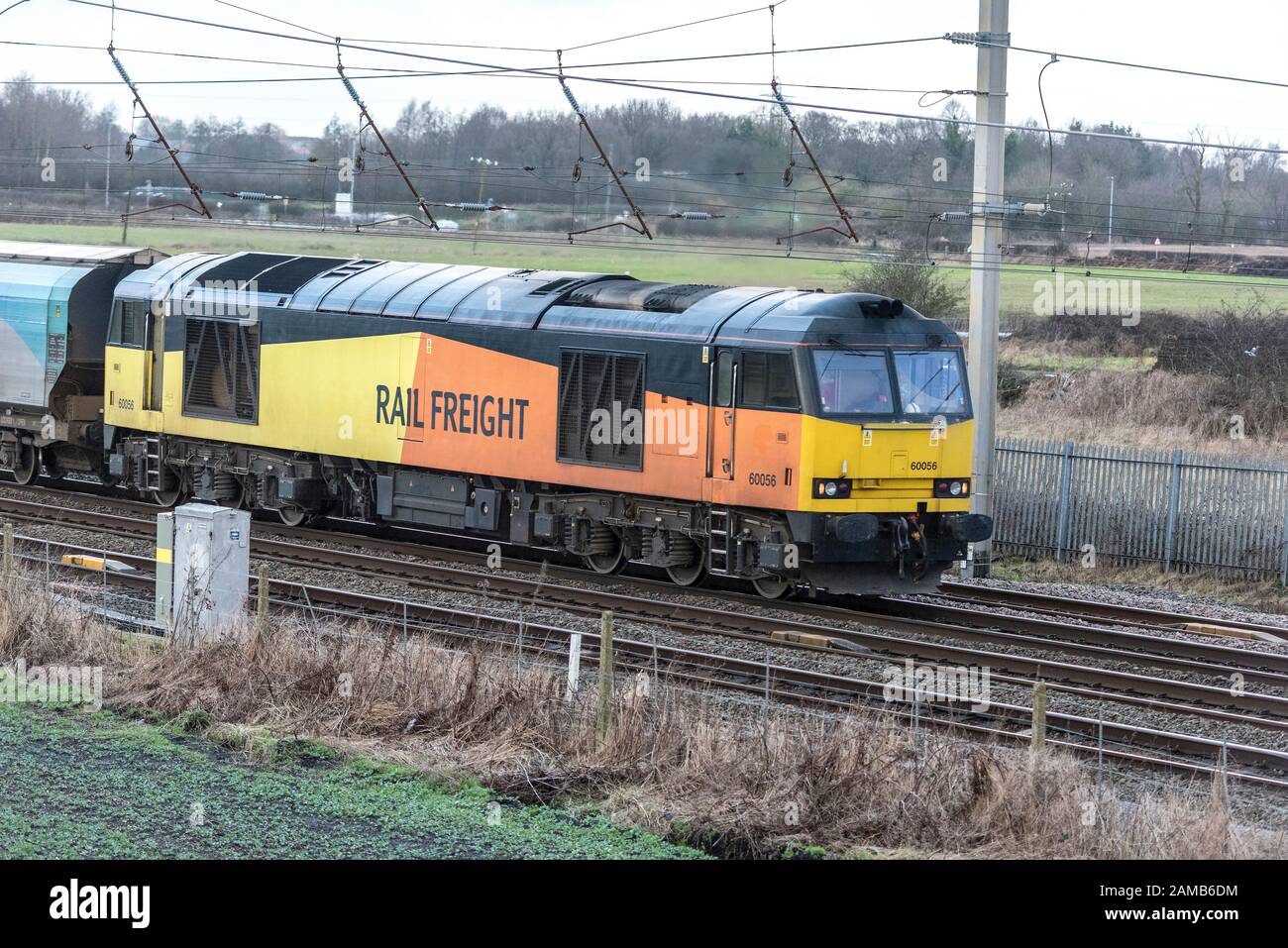 Diesellokomotive der British Rail Class 60 Co.-Co. Schwere Güterkraftstoff-E. Gebaut von Brush Traction. Ncknamed Schlepper. Stockfoto