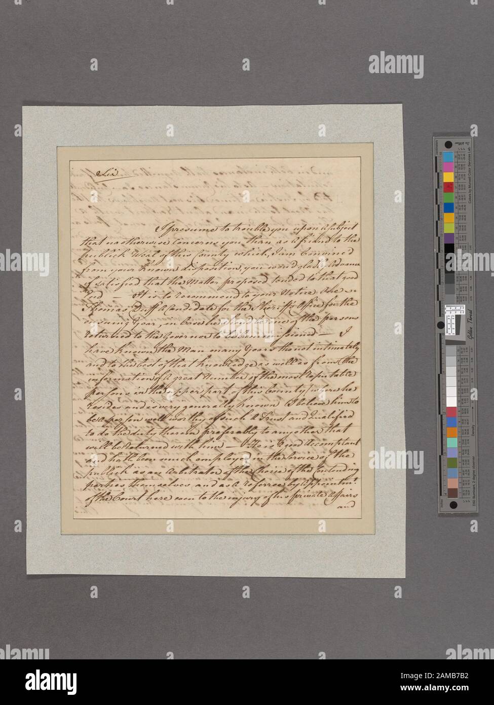 Lesen Sie, George Newcastle An Benjamin Chew Die Digitalisierung wurde durch ein Lead-Geschenk der Polonsky Foundation ermöglicht.; Lesen Sie, George. Newcastle. An Benjamin Chew Stockfoto