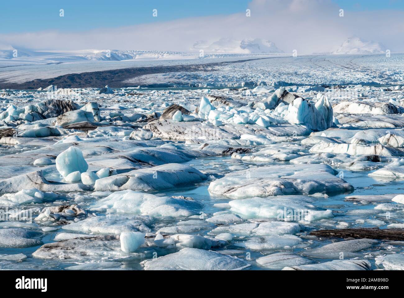 Gletscherlagune Jökulsárlón, Vatnajökull Gletscher, Austurland, Ostinsel, Insel, Europa Stockfoto
