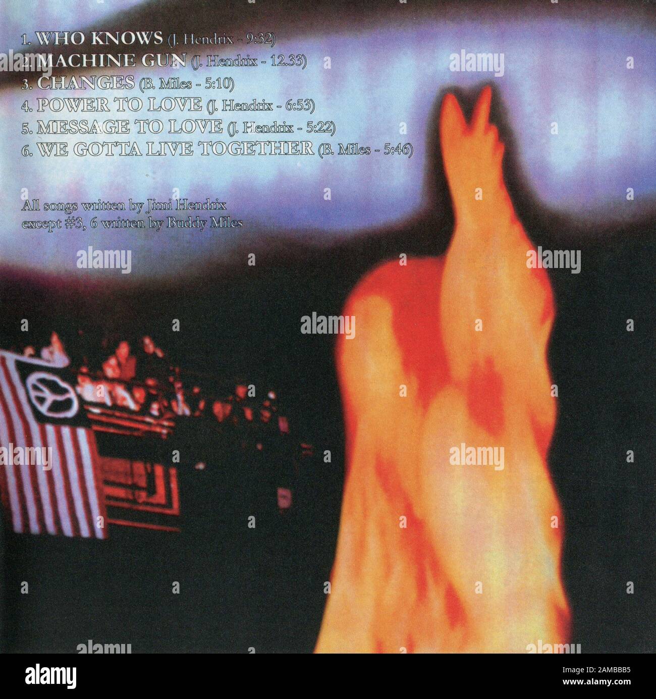 CD: Hendrix 'Band Of Gypsys', erschienen am 25. März 1970 auf Capitol. Stockfoto
