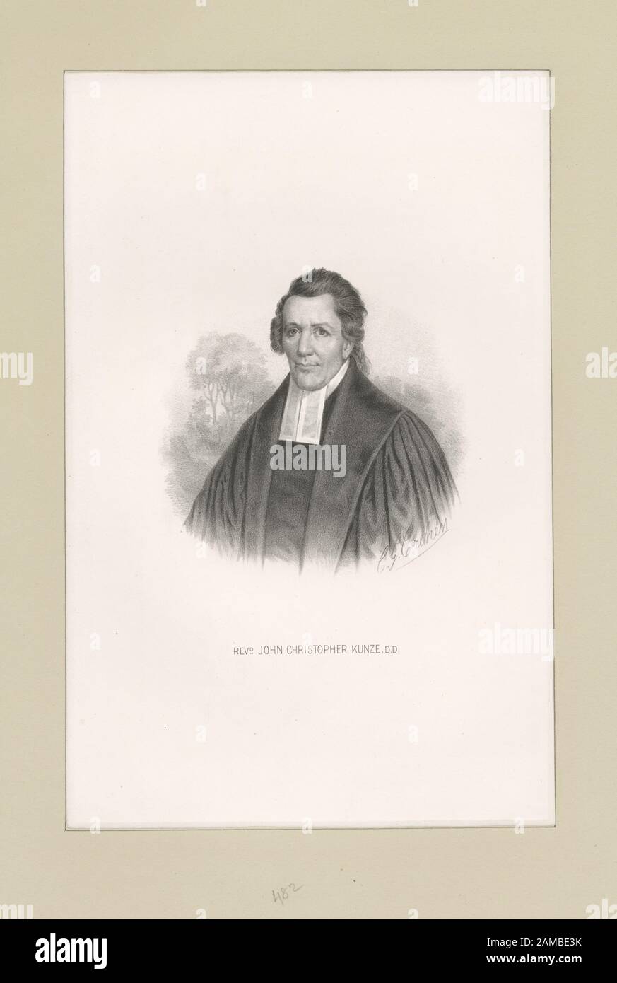 Revd John Christopher Kunze, DD Enthält fotomechanische Reproduktionen. Zu den Druckerherstellern gehören Francesco Bartolozzi, William Russell Birch, Asher Brown Durand, James Barton Longacre, Archibald Robertson, Samuel Sartain & Hiskiah Wright Smith. Zu den Zeichnern gehört David McNeely Stauffer. Titel aus dem Kalender der Emmet Collection. EM10337 Erklärung der Verantwortung: C.G. Crehen; Rev. John Christopher Kunze, D. Stockfoto