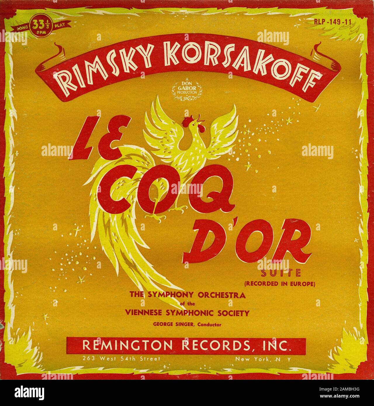 Rimsky Korsakoff Le Coq D'Or Suite - klassisches Vinyl-Album Stockfoto