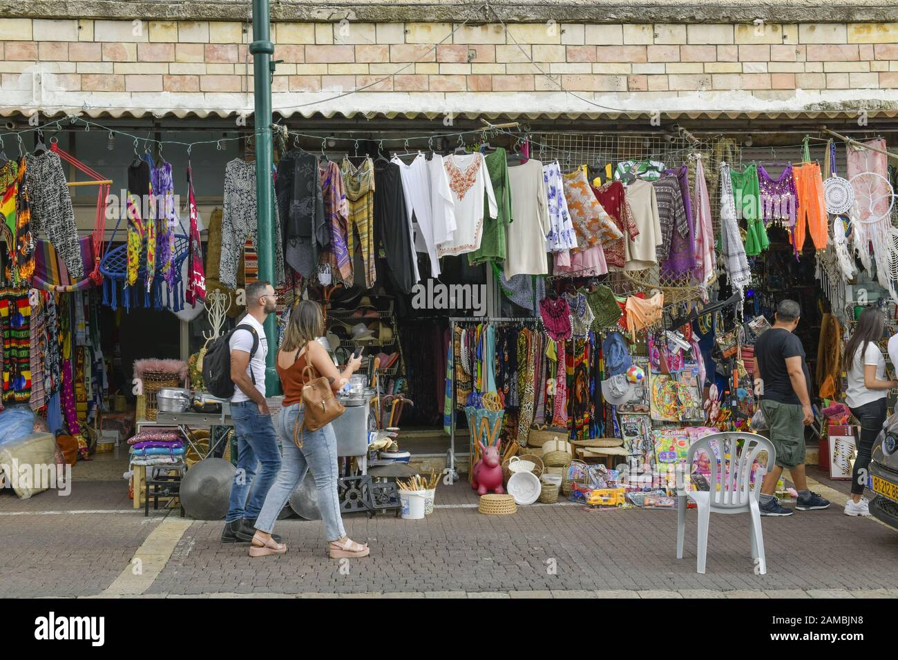 Ramschladen, Wochenmarkt, Drusendorf Daliyat al-Karmel, Karmelgebierge, Israel Stockfoto