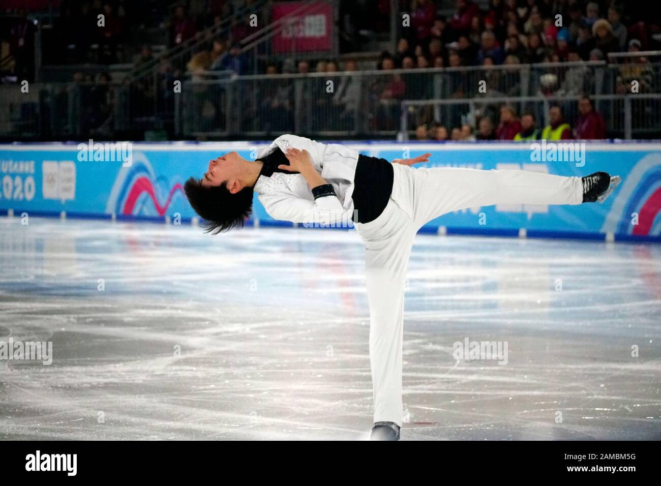 Cha Younghyun aus Korea - Free-Skating-Konkurrent bei den Olympischen Jugendspielen Lausanne 2020 in der Schweiz am 12. Januar 2020 im Schlittschuhgebiet von Lausanne. Credit: AlfredSS/Alamy Live News Stockfoto