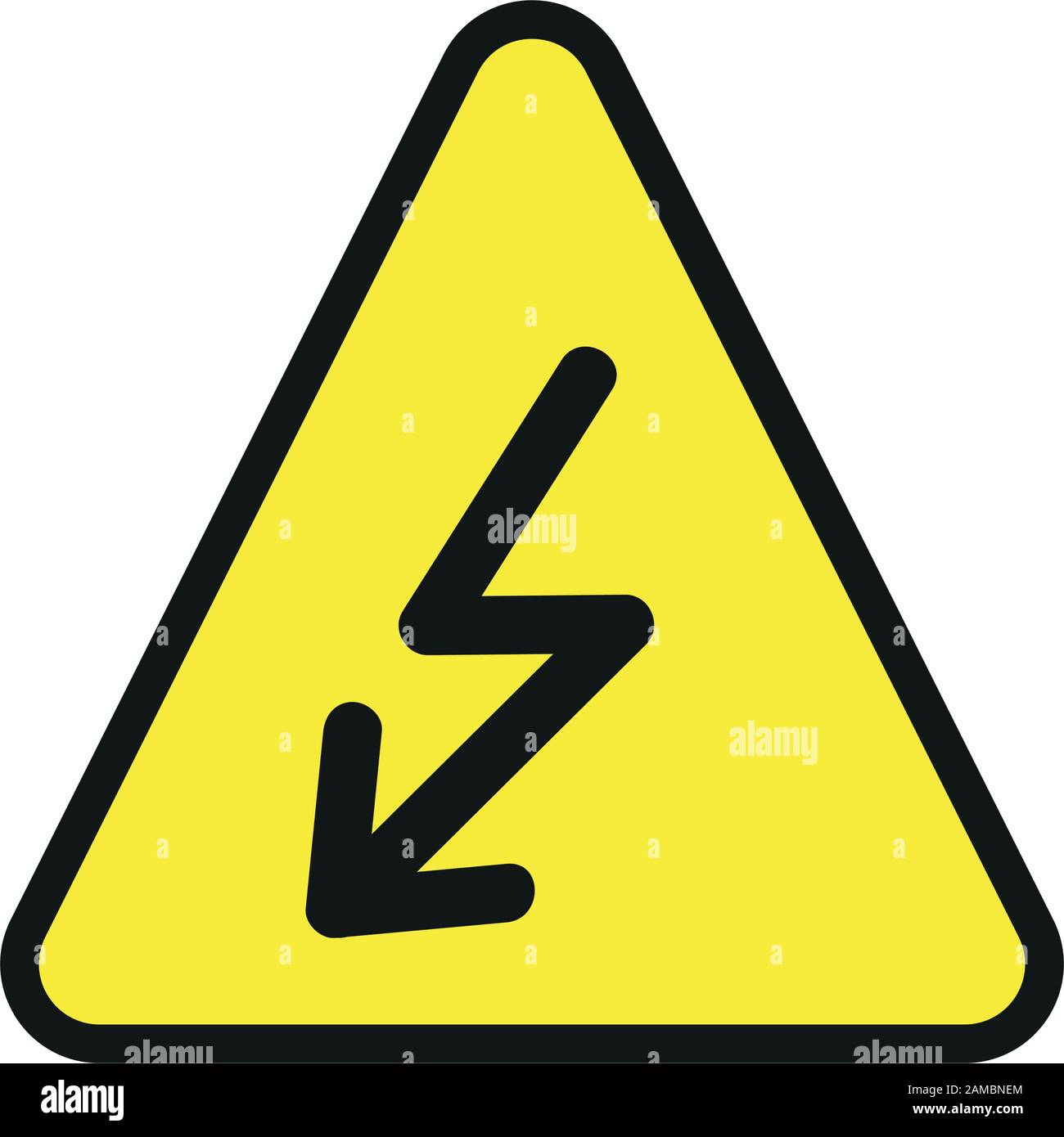 Vektor Hochspannungszeichen. Warnschild, Warnschild Stock Vektor