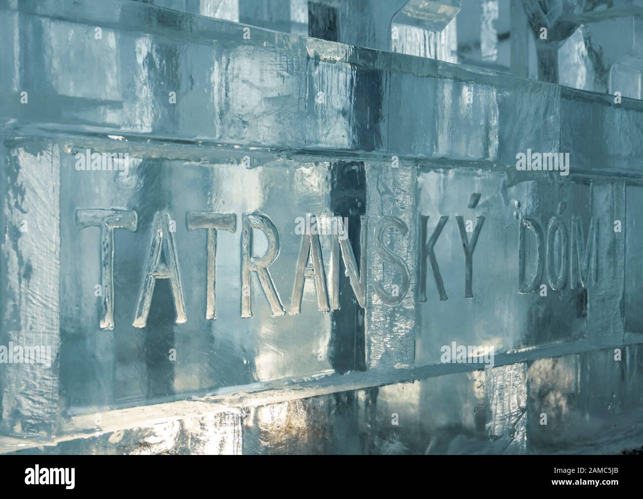 Hrebienok: Tatransky Ladovy dom (Tatra Ice Dome) 2019/2020 - Kathedrale Notre Dame. Slowakei. Europa Stockfoto