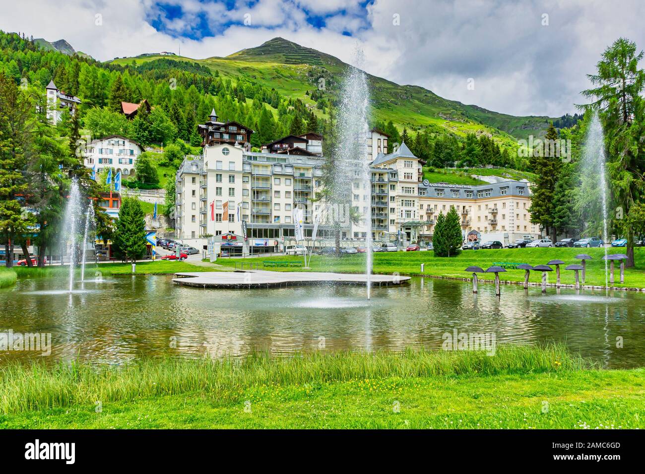 Arabella Sheraton Hotel Seehof in Davos Schweiz Stockfoto