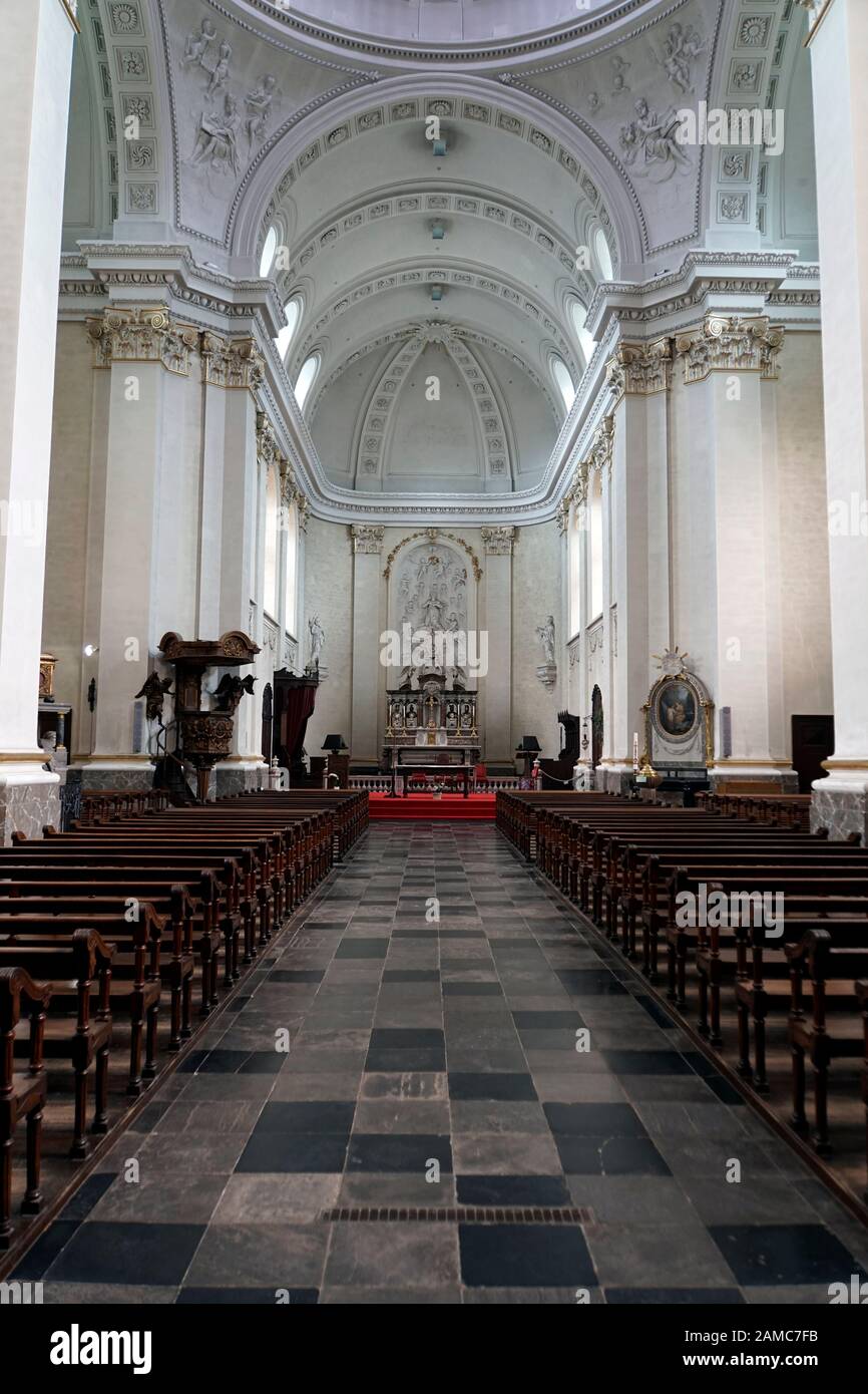 St. Peter, Paul und da Cyrenius Kathedrale, Malmedy, Lüttich, Belgien Stockfoto