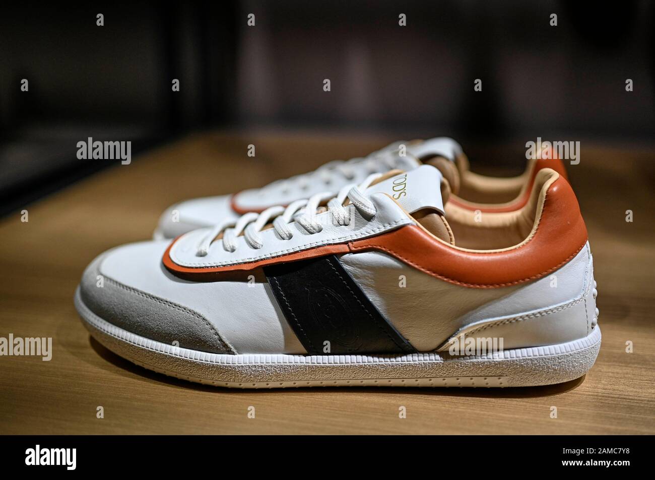 Mailand, Italien. Januar 2020. Milan, Milan Fashion Week, Man Fall Winter 2020/2021. Milan Herren Mode Herbst Winter 2020/21. Präsentation von Tod's Pictured: Model Credit: Independent Photo Agency/Alamy Live News Stockfoto