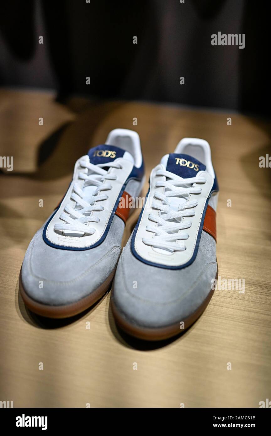 Mailand, Italien. Januar 2020. Milan, Milan Fashion Week, Man Fall Winter 2020/2021. Milan Herren Mode Herbst Winter 2020/21. Präsentation von Tod's Pictured: Model Credit: Independent Photo Agency/Alamy Live News Stockfoto