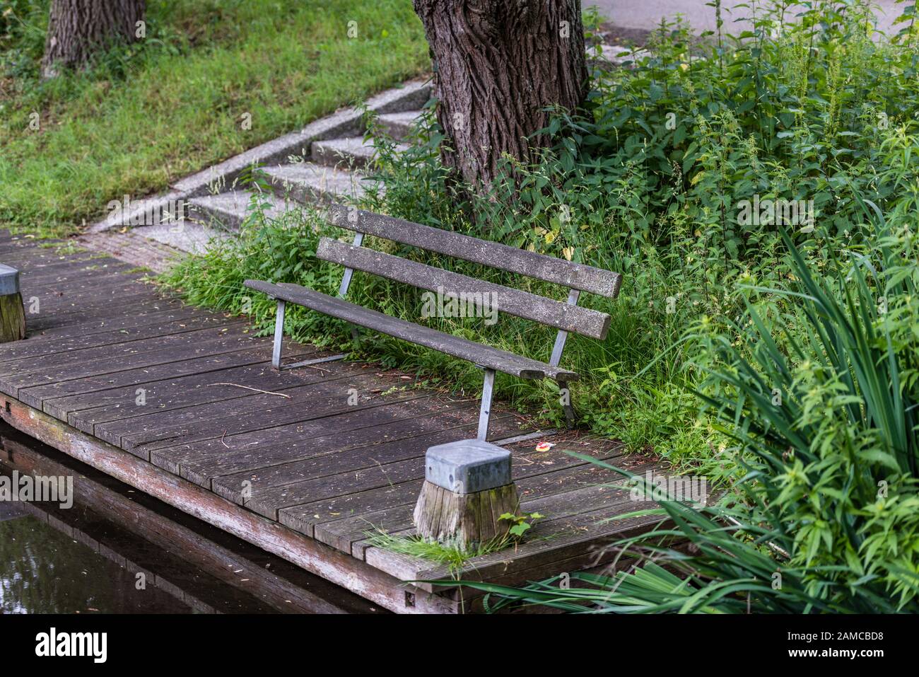 Rosa Socke zu einem verlorenen Gegenstand in einem Park eingerastet Stockfoto Rosa Socke zu einem verlorenen Gegenstand in einem Park eingerastet Stockfoto