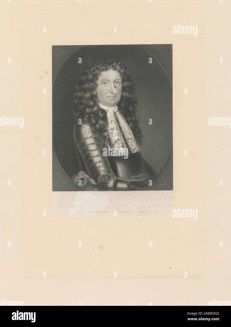 Sir Edmund Andros Knt Umfasst fotomechanische Reproduktionen. Titel aus dem Kalender der Emmet Collection. EM10527; Sir Edmund Andros Knt. Stockfoto