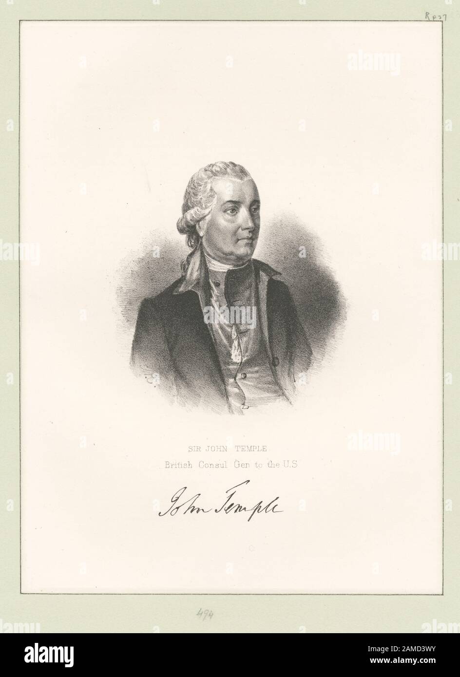 Sir John Temple, britischer Consul Gen zu den hier angegebenen US-Volumenzahlen beziehen sich auf die ursprünglichen Volumenzahlen der Publikation, nicht auf die Veröffentlichung Von Lossing. Zu den Druckerherstellern gehören H. B. Hall, R. Houston, A. H. Ritchie, John Sartain, J.R. Schmidt. Zeichner ist David McNeely Stauffer. Titel von der Titelseite des extra illustrierten Volumens. EM5063; Sir John Temple, britischer Consul Gen. in die USA Stockfoto