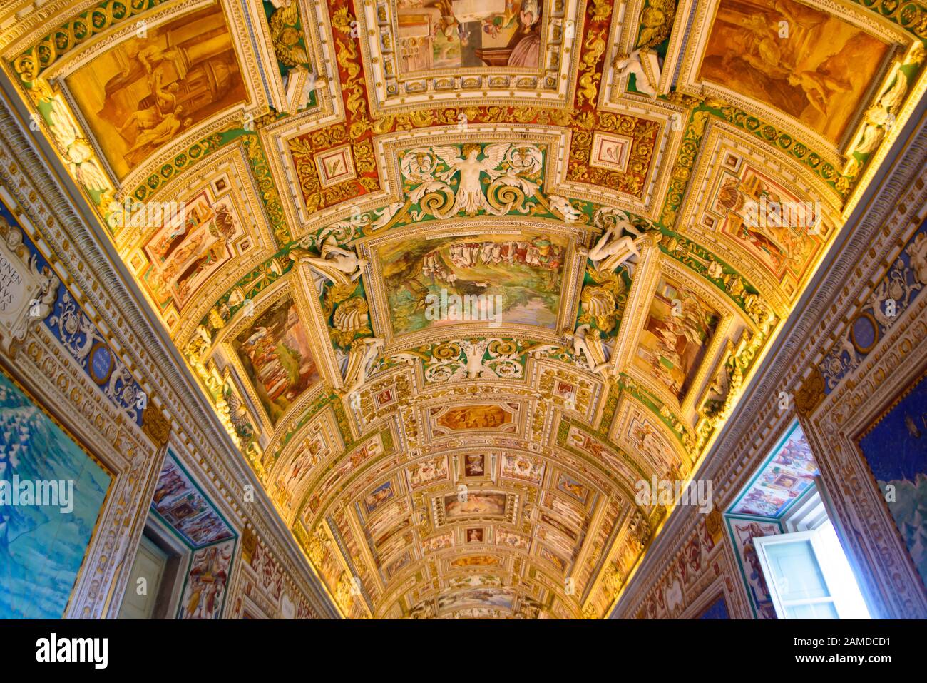 Kartengalerie im Vatikanischen Museum, Vatikanstadt Stockfoto