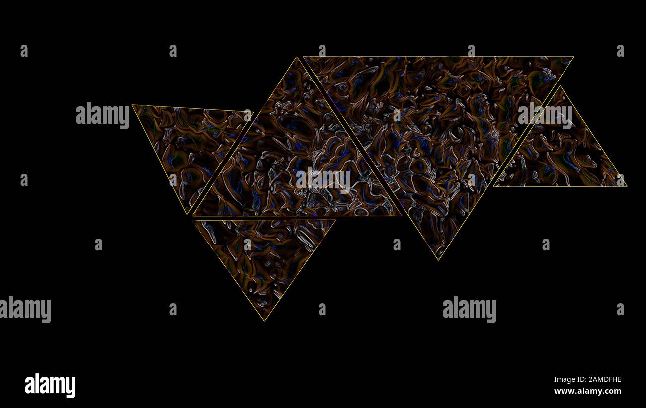 Abstrakte geometrische Abbildung. Dunkle Formen Hintergrund Stockfoto