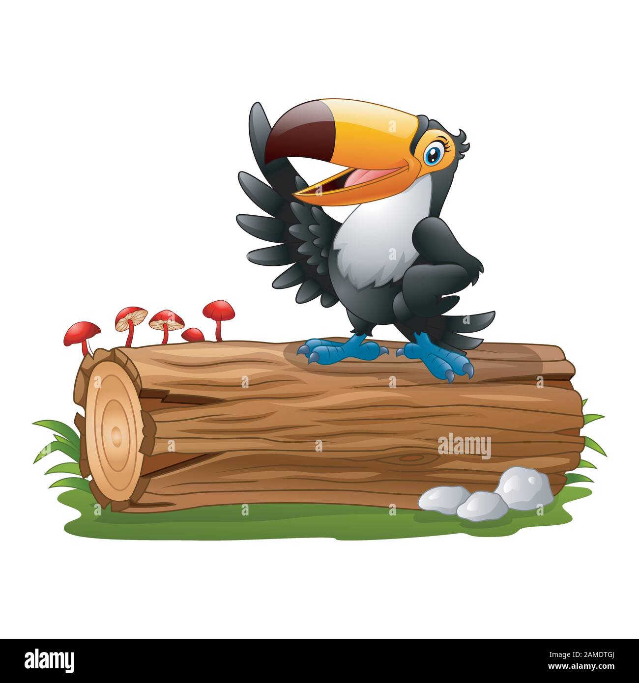 Cartoon lustig Toucan Stock Vektor