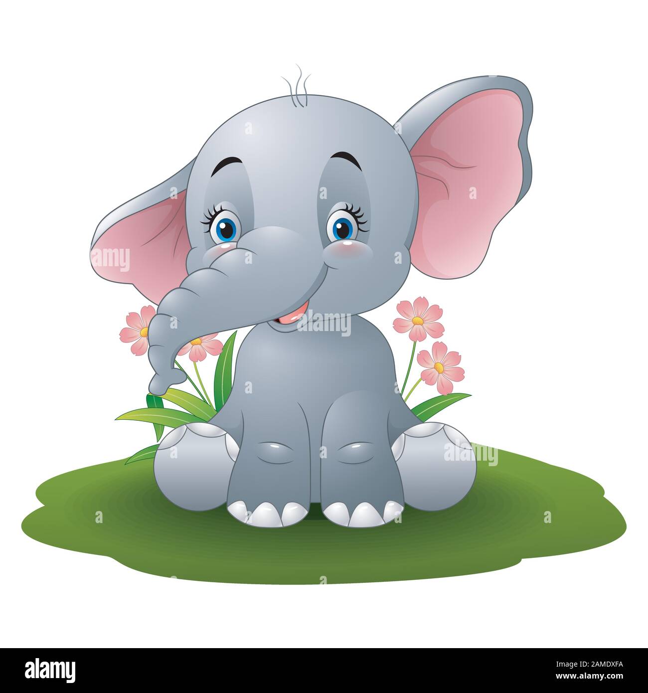 Cartoon Baby Elephant Stock Vektor