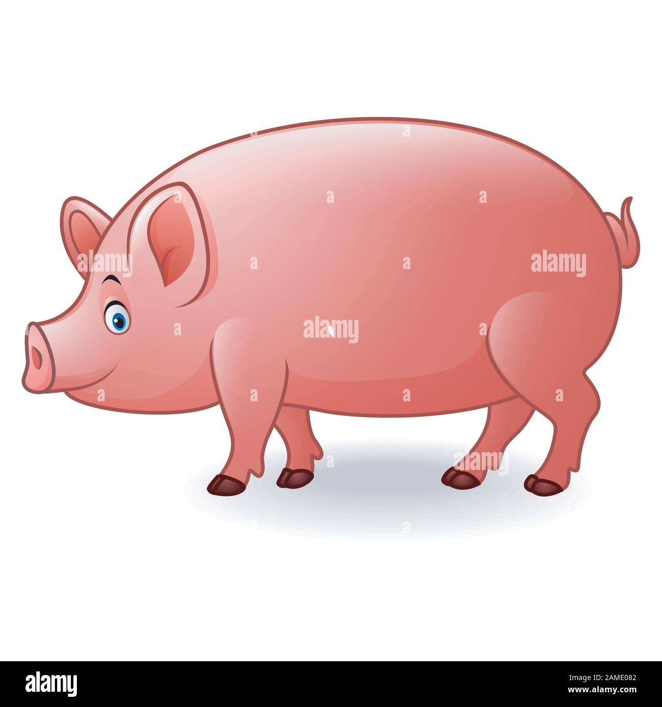 Cartoon happy Pig Stock Vektor