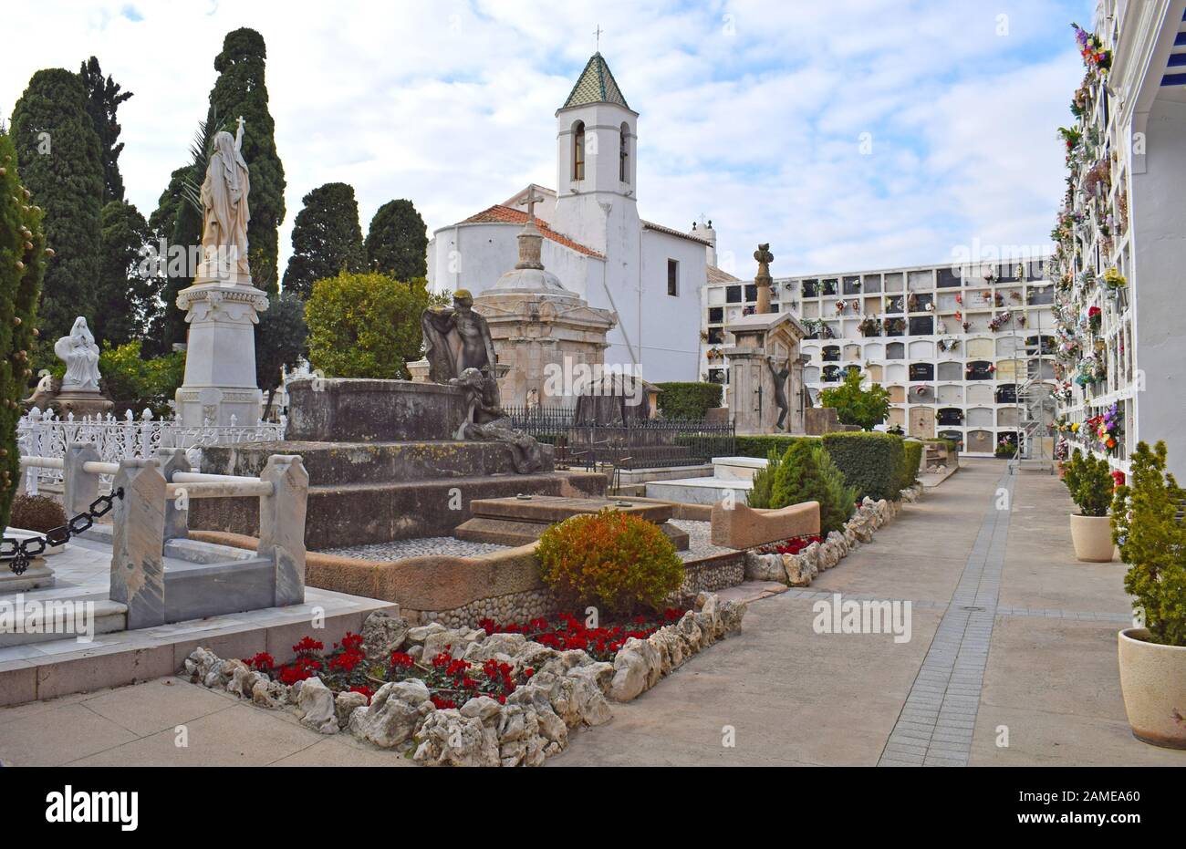 Sitges Friedhof, Barcelona Spanien Stockfoto