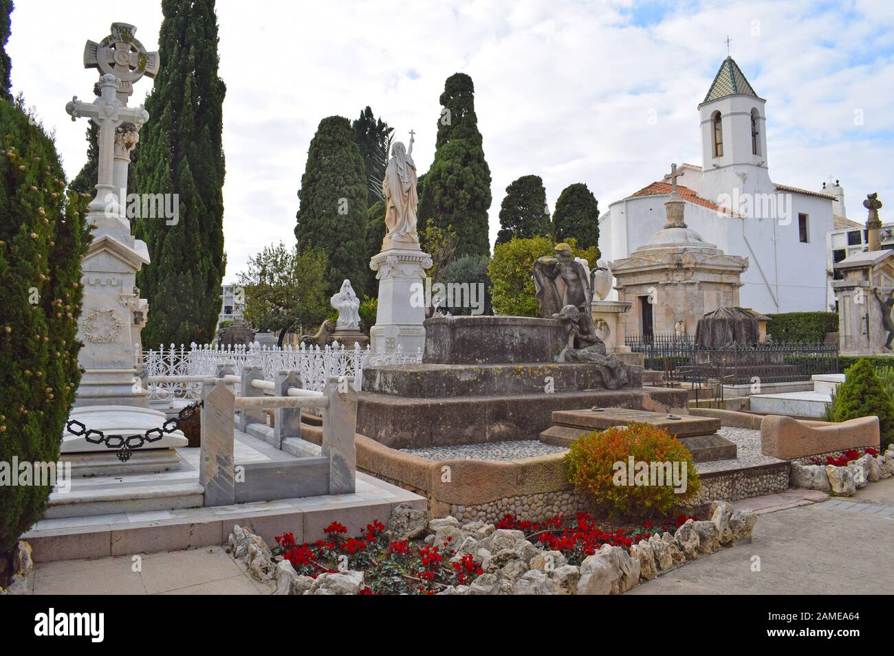 Sitges Friedhof, Barcelona Spanien Stockfoto