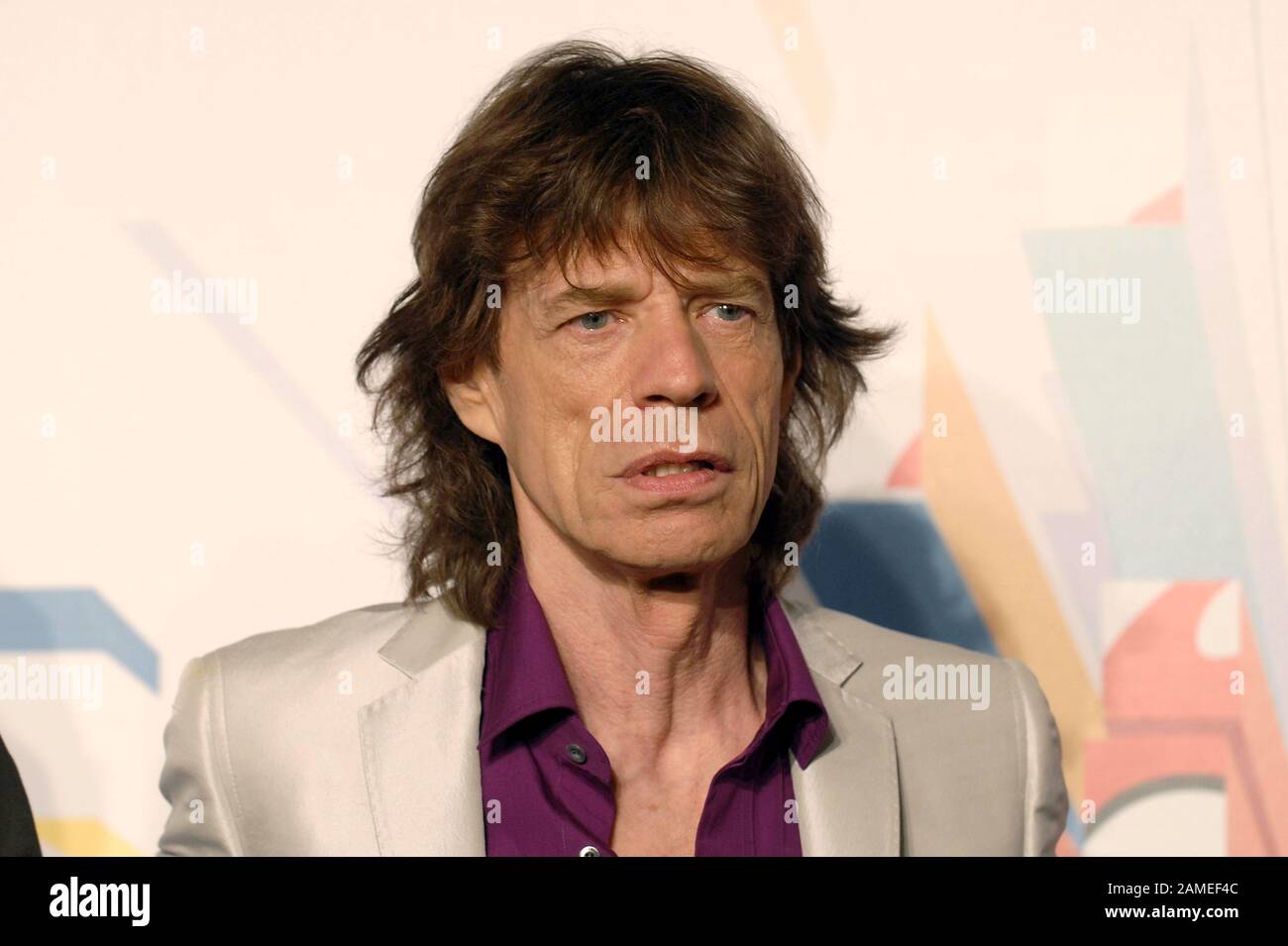 Mailand Italien 10/07/2006 Die Rolling Stones während der Pressekonferenz vor dem Konzert: Mick Jagger Stockfoto