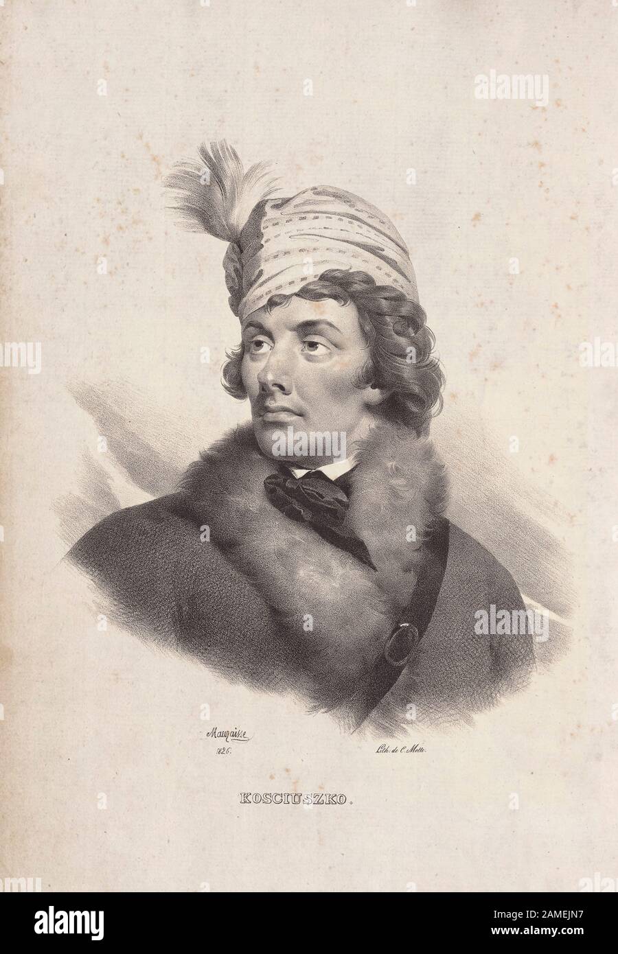 Andrzej Tadeusz Kosciuszko (Andrew Thaddäus Kosciuszko; 1746 - 1817), ein Polnisch-Litauer Militäringenieur, Staatsmann und Militärführer, der wurde Stockfoto