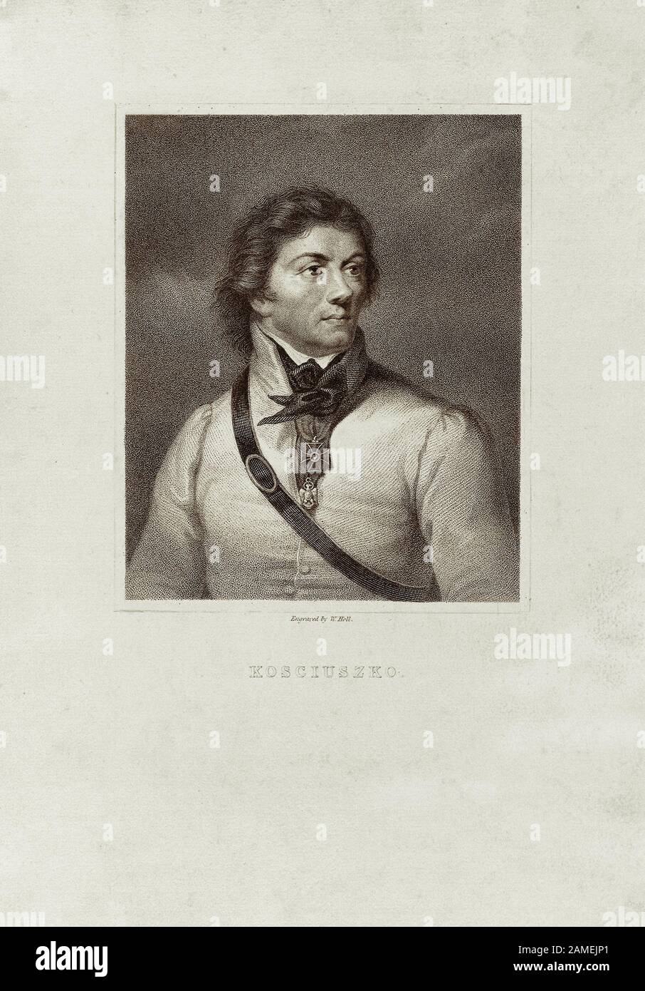 Andrzej Tadeusz Kosciuszko (Andrew Thaddäus Kosciuszko; 1746 - 1817), ein Polnisch-Litauer Militäringenieur, Staatsmann und Militärführer, der wurde Stockfoto